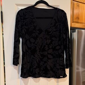 Calvin Klein Black Floral Blouse